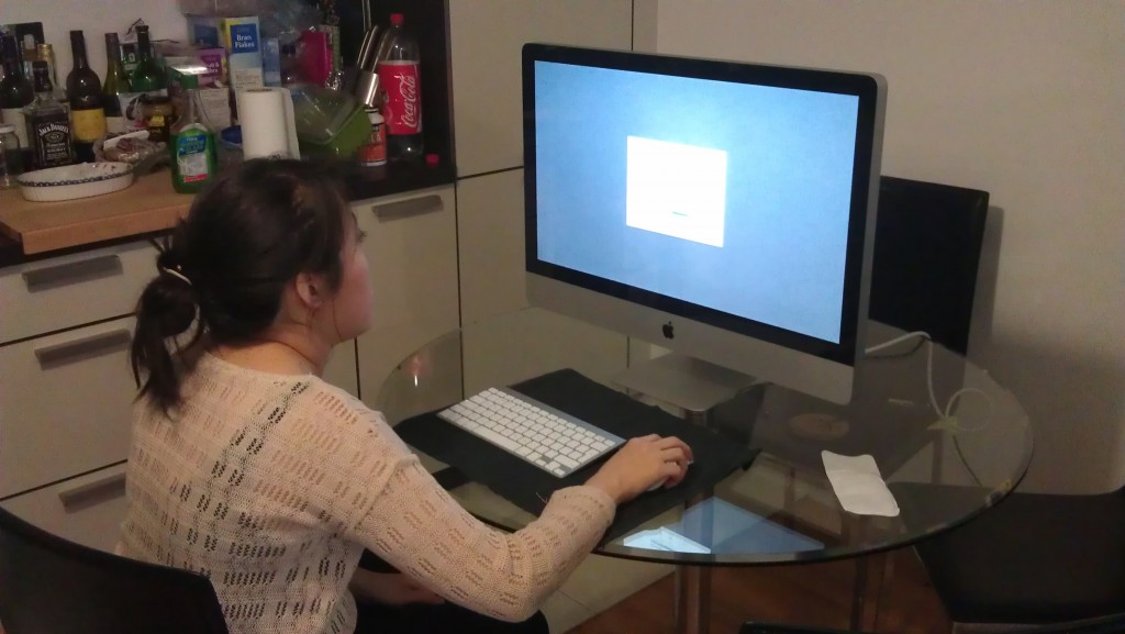 Cheryl on the iMac