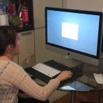 Cheryl on the iMac