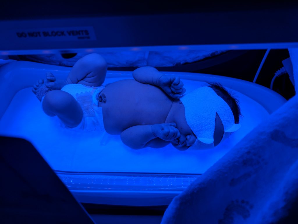 Jake under the UV lights